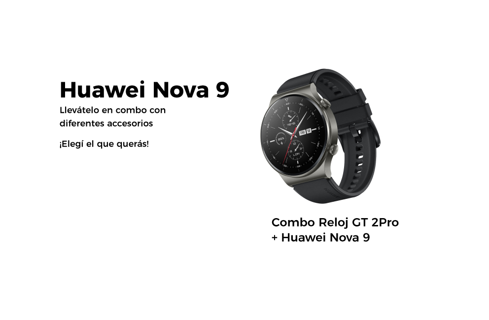 Combo Reloj GT 2Pro + Huawei Nova 9
