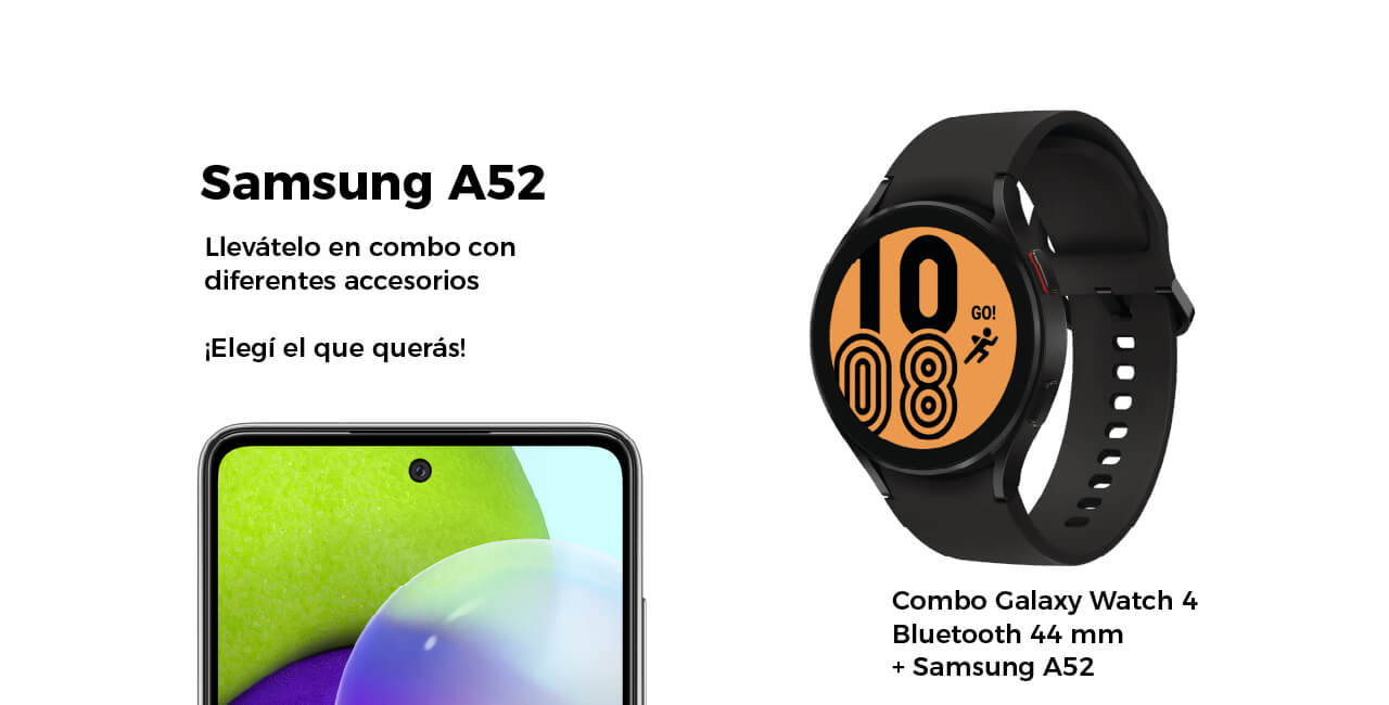 Combo reloj Galaxy 4 de 44 mm + Samsung A52
