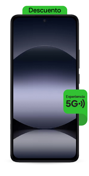 Xiaomi Redmi Note 14 vista frontal con regalo