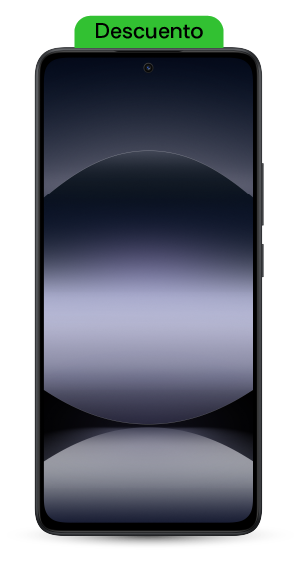 Xiaomi Redmi Note 14 vista frontal con regalo