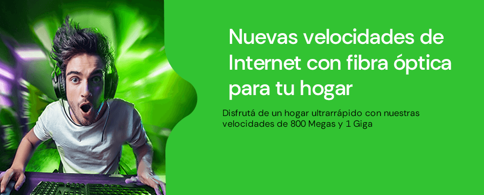 Disfrutá de hasta 500 Mbps con fibra óptica. Nuevos precios para navegar mejor que nunca