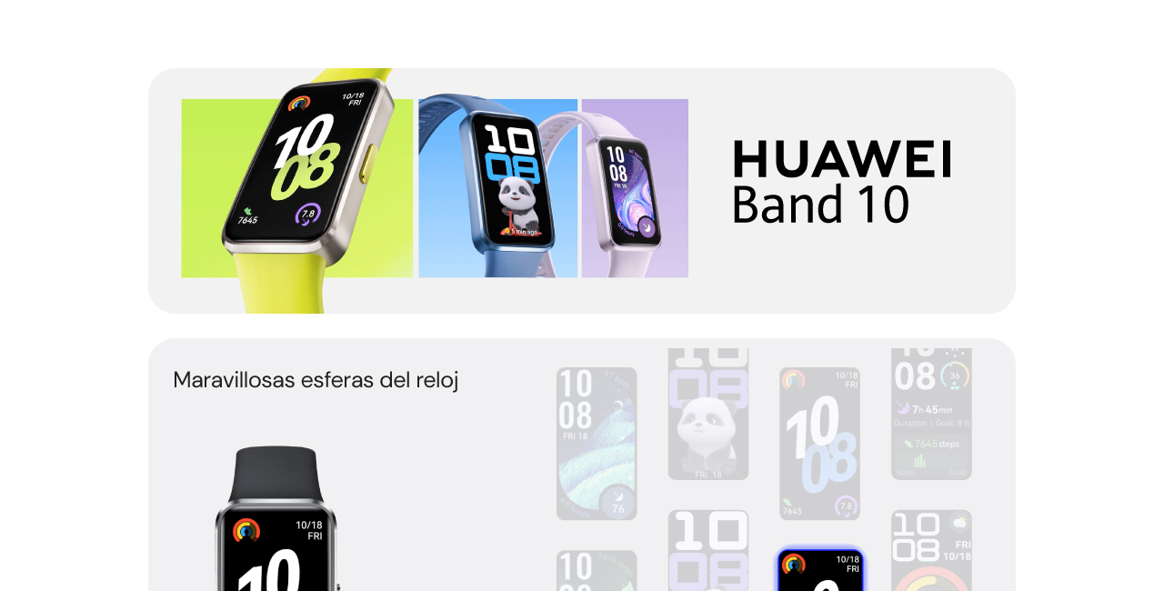 Huawei Band 10, maravillosas esferas del reloj