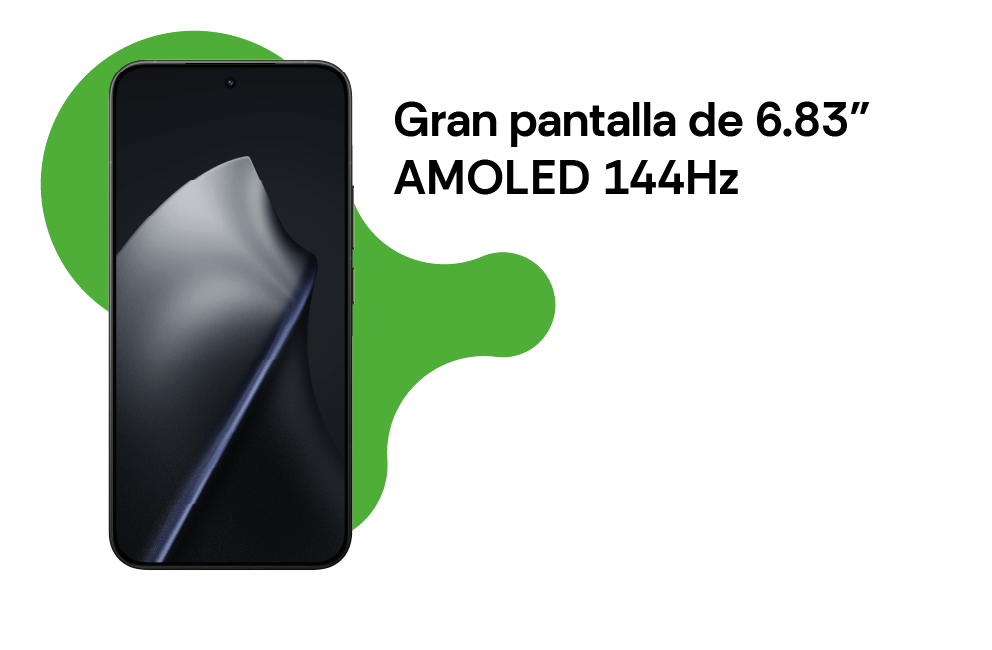 Gran pantalla grande de 6.83" AMOLED 144Hz