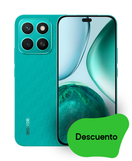 HONOR X8c vista frontal y trasera con regalo