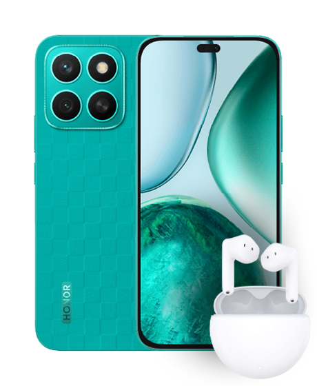HONOR X8c vista frontal y trasera con regalo