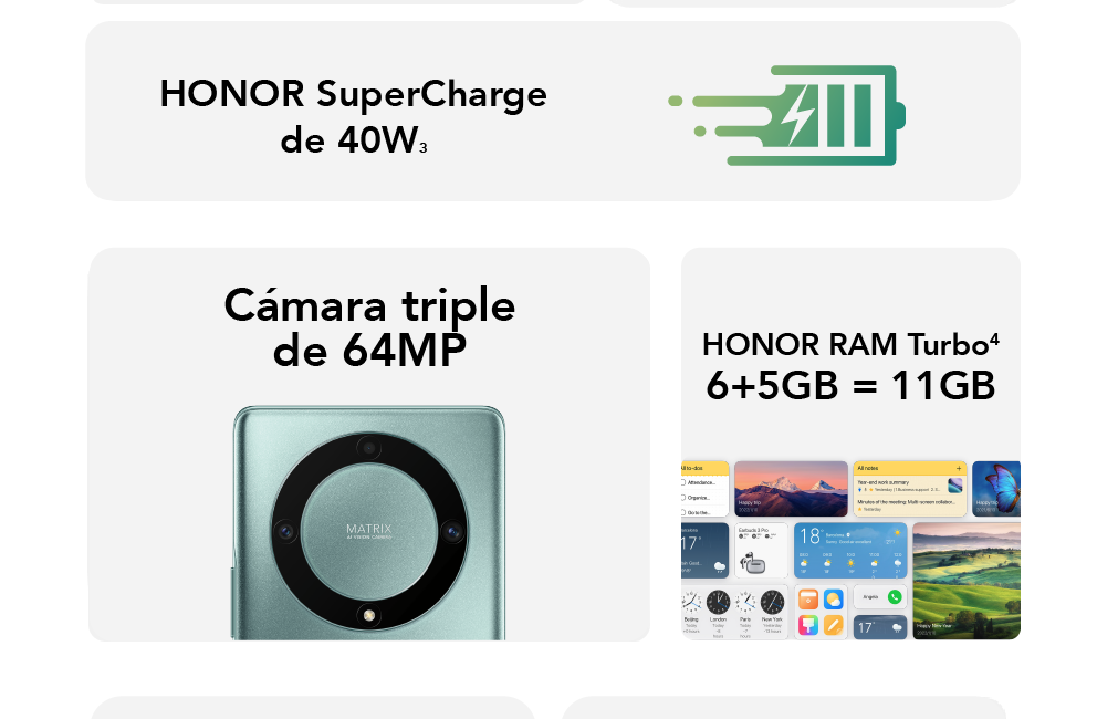 HONOR Magic 5 Lite con una pantalla OLED curva de 120Hz super charge de 40W y cámara triple de 64MP