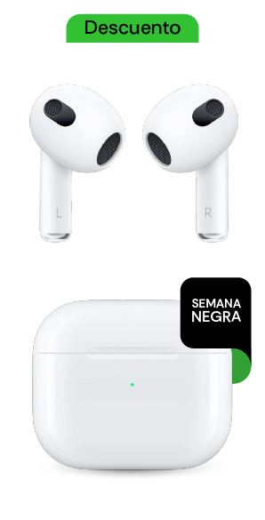 Apple AirPods (tercera generación) vista frontal