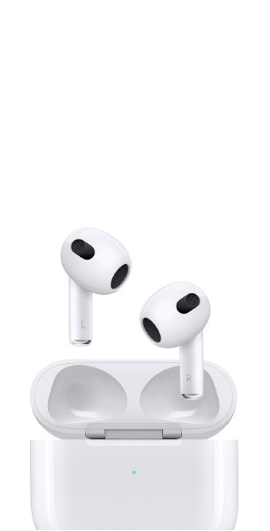 Apple AirPods (tercera generación) vista frontal