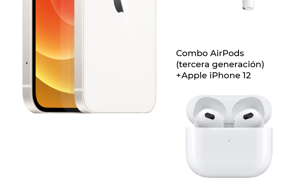 En combo Airpods + Apple iPhone 12