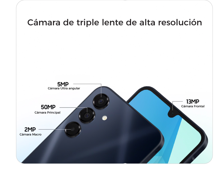 Cámara de triple lente e alta resolución