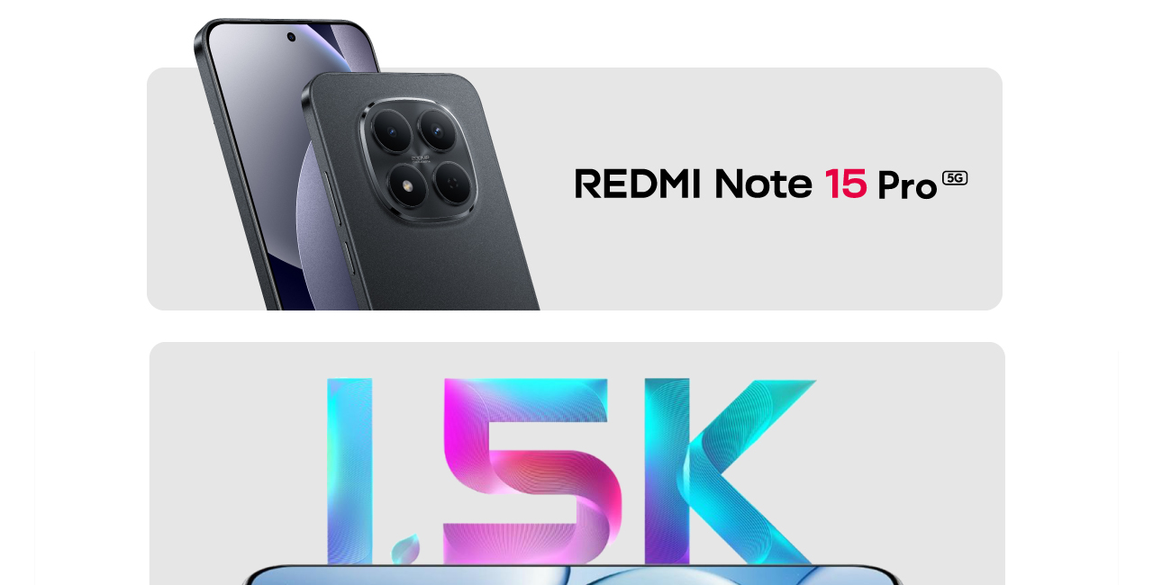 Xiaomi REDMI Note 15 Pro 5G, gran pantalla de 6.83" AMOLED