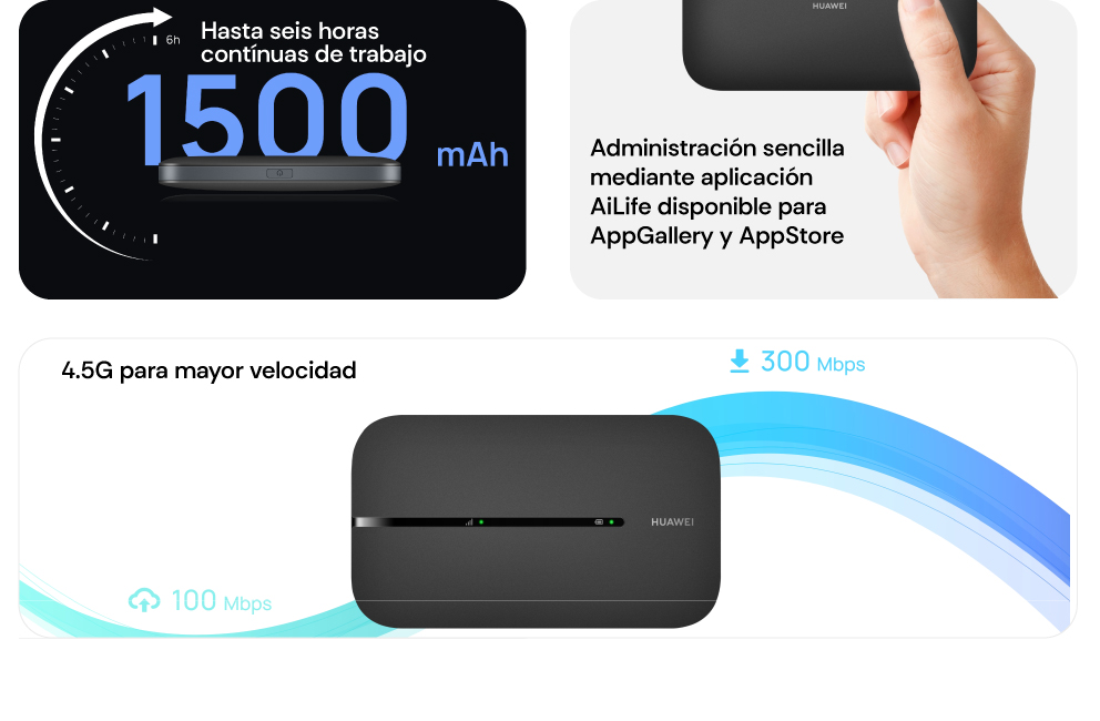 Hasta 6 horas contínuas de trabajo