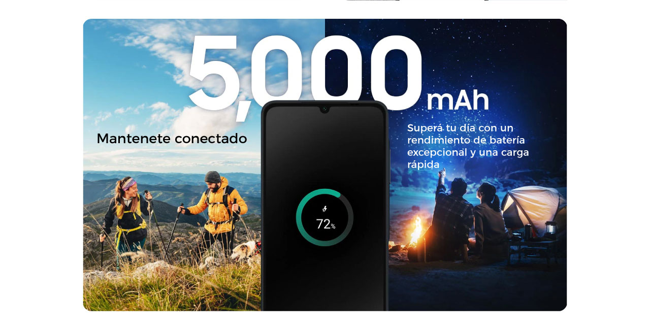 Superá tu día con un rendimiento de batería excepcional y una carga rápida