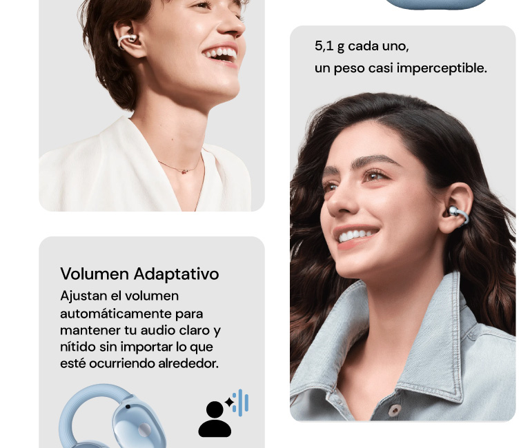 5,1 g cada uno, un peso casi imperceptible