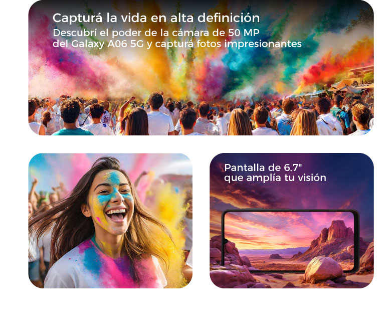 Descubrí el poder de la cámara de 50 MP del Galaxy A06 5G y capturá fotos impresionantes