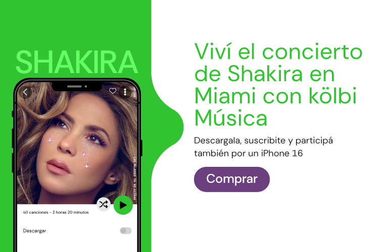 kölbi música te lleva a ver a Shakira en Miami. Descargala, suscribite y participá