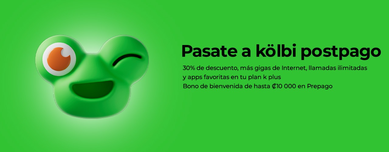Pasate a kölbi y recibí un 30% de descuento en plan postpago o bono de 10.000 colones en prepago
