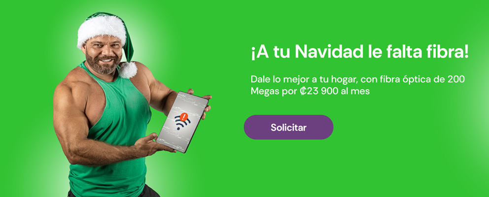 A tu Navida le falta fibra: 200 Mbps con fibra óptica por solo ¢23 900