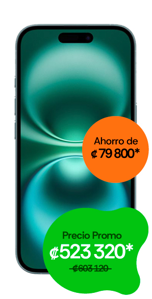 iPhone 16 vista frontal