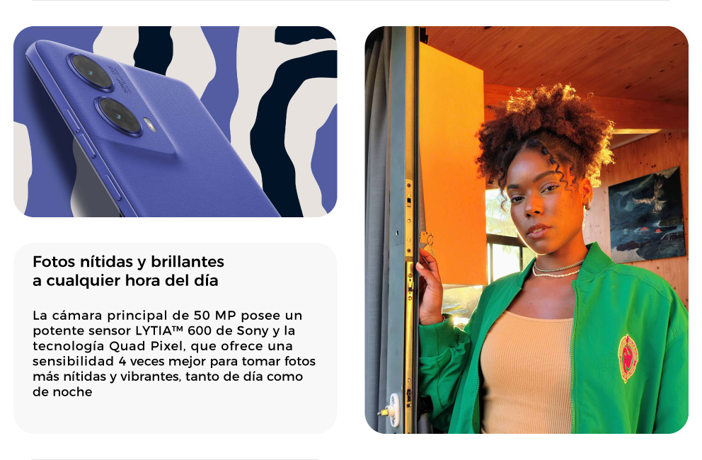 Fotos nítidas y brillantes a cualquier hora del día