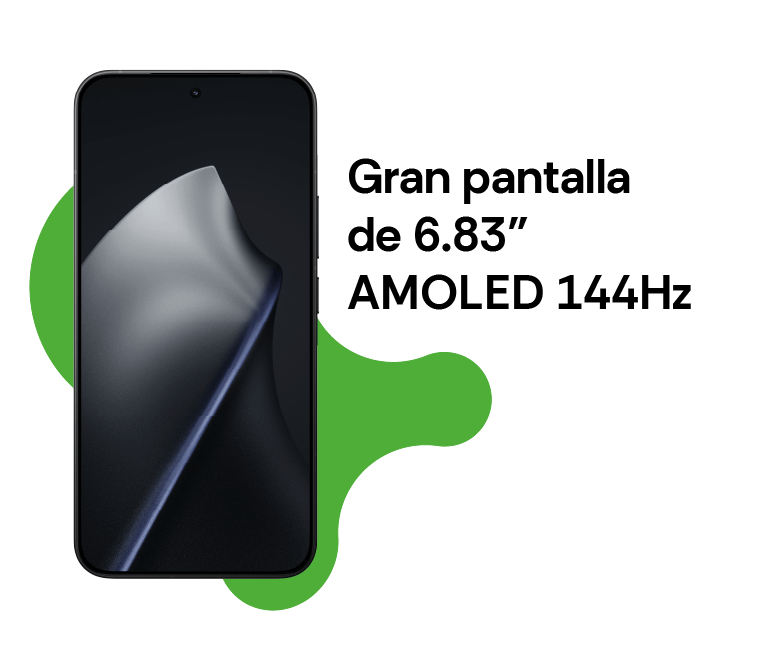 Gran pantalla grande de 6.83" AMOLED 144Hz