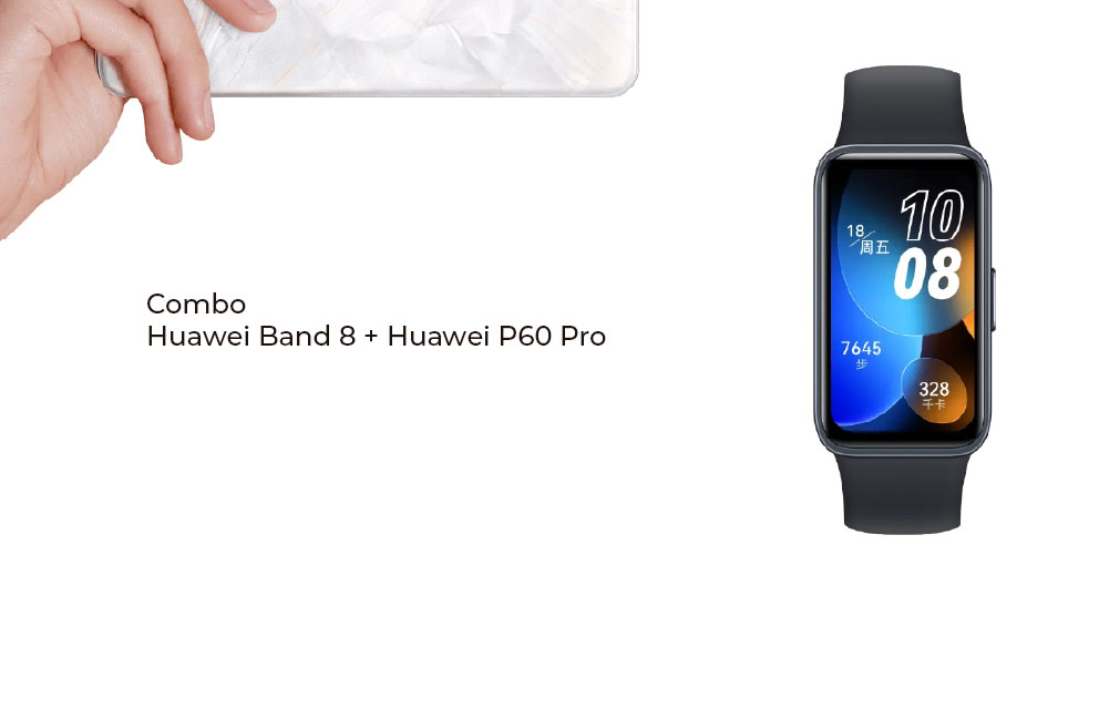 Combo Huawei Banda 8 + Huawei P60 Pro