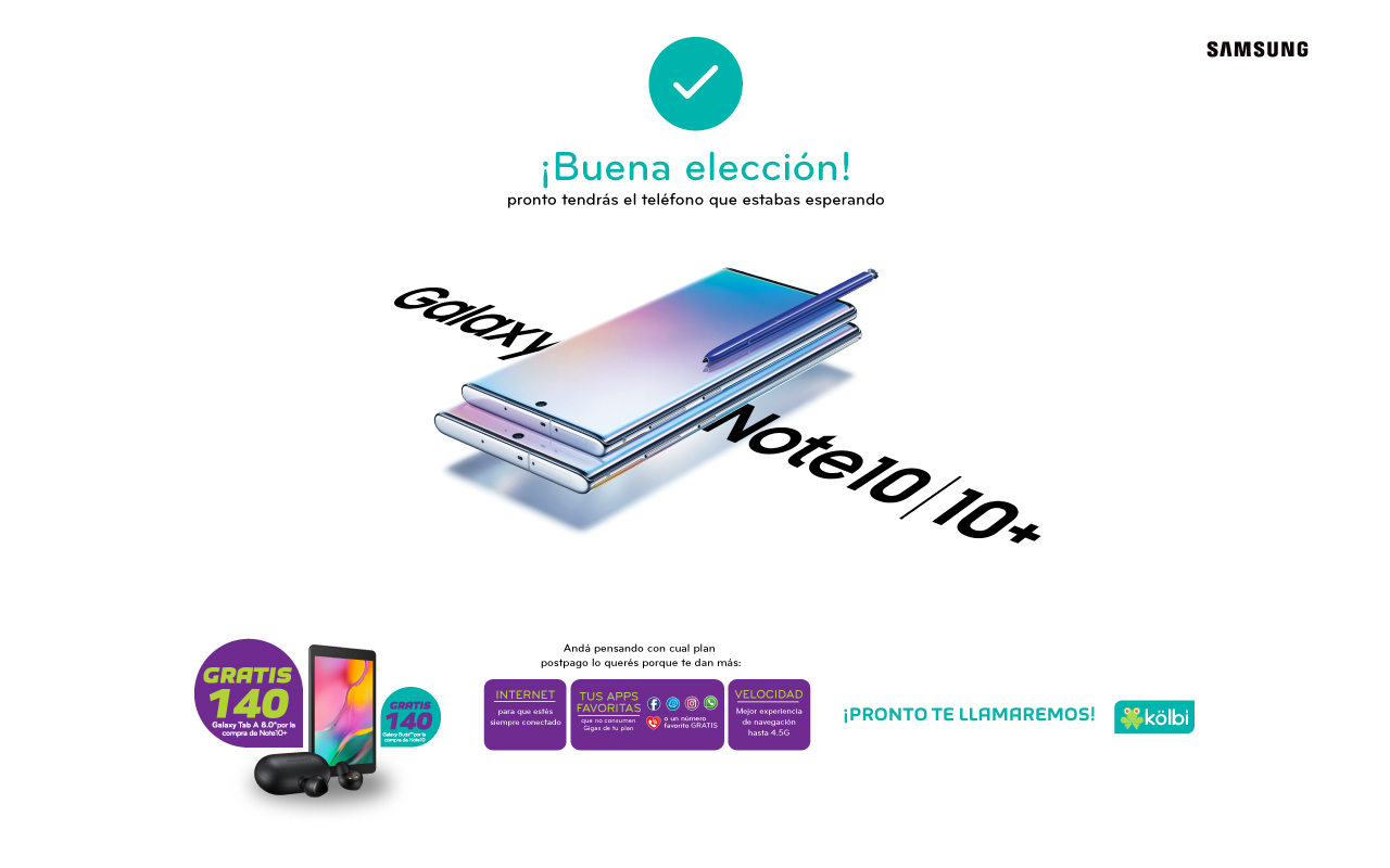 Buena elección, pronto tendrás el teléfono que estabas esperando