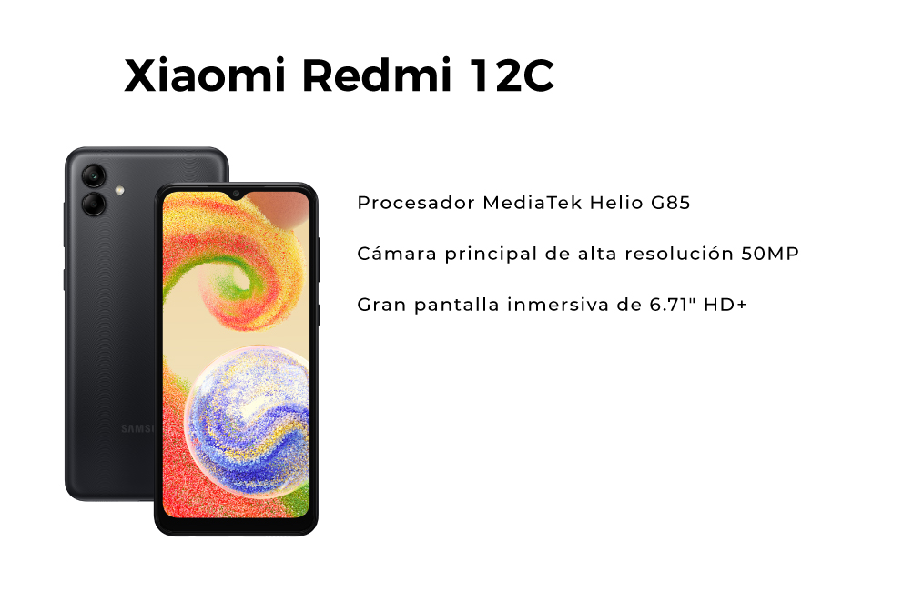 Procesador MediaTek Helio G85, Cámara de alta resolución 50PM, pantalla inmersiva de 6.71" HD+