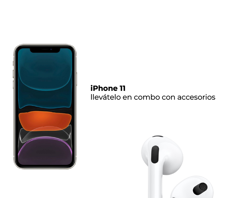 iPhone 11 llevátelo en combo con accesorios