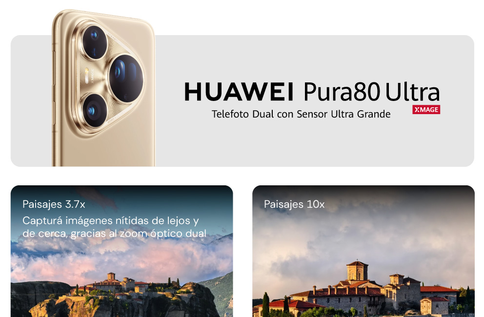 HUAWEI Pura80 Ultra, Telefoto Dual con Sensor Ultra Grande