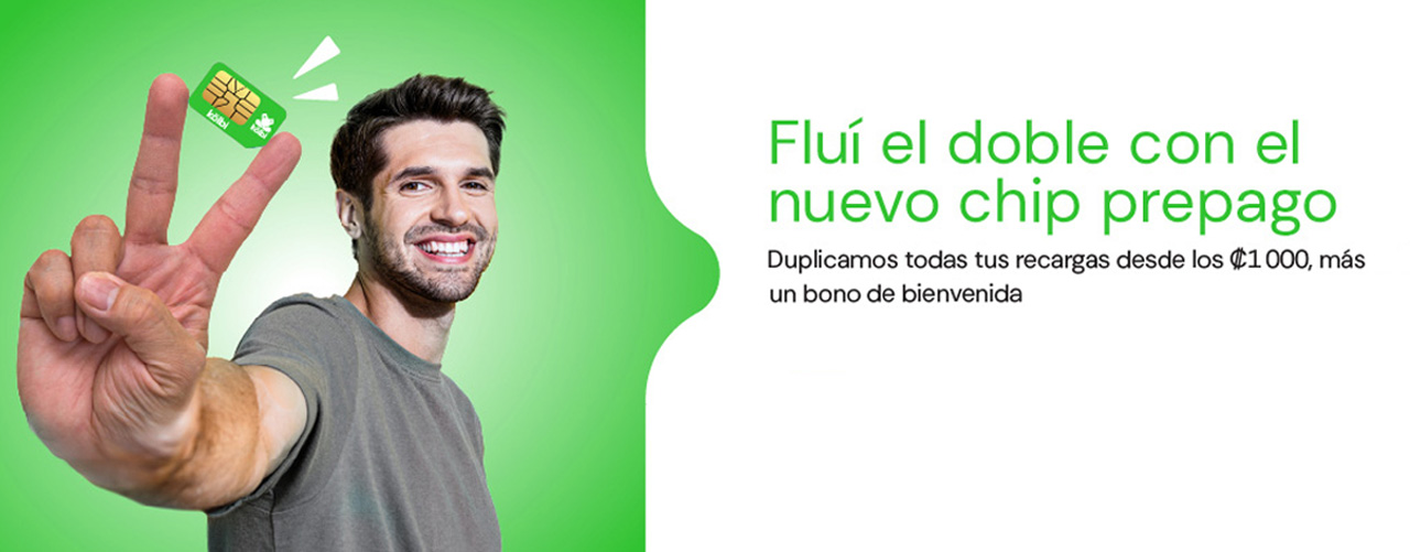 Chip prepago: duplicamos todas tus recargas a partir de 1000 colones
