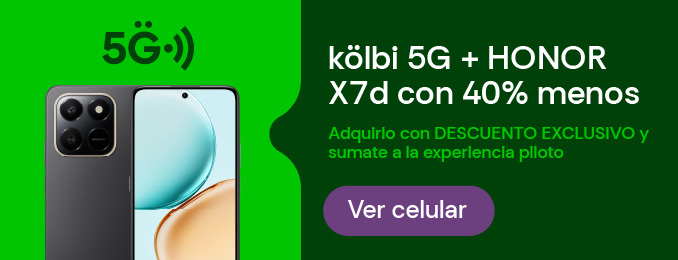 Comprate tu HONOR X7d y viví la experiencia kölbi 5G