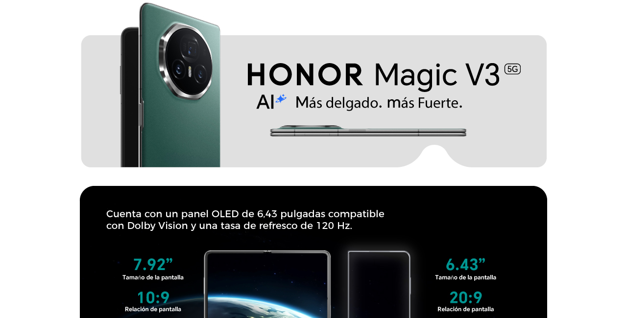 HONOR Magic V3 más delgado, más fuerte