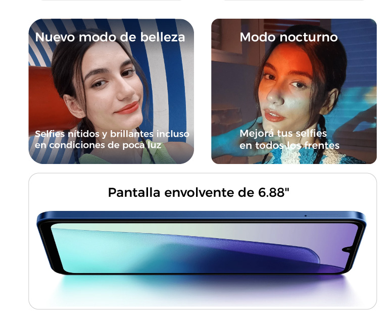 Pantalla envolvente de 6.88 pulgadas
