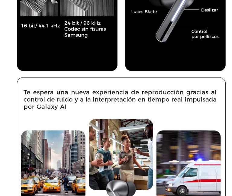 Te espera una nueva experiencia de reproducción gracias al control de ruido impulsado por Galaxy AI