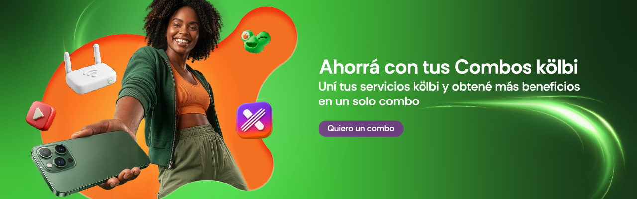 Solicitá tu combo kölbi, dejanos tus datos y pronto disfrutarás de más beneficios y descuentos