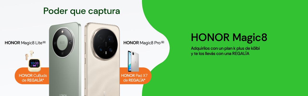 HONOR Magic 8, llevátelo con un plan k plus y te damos una regalía