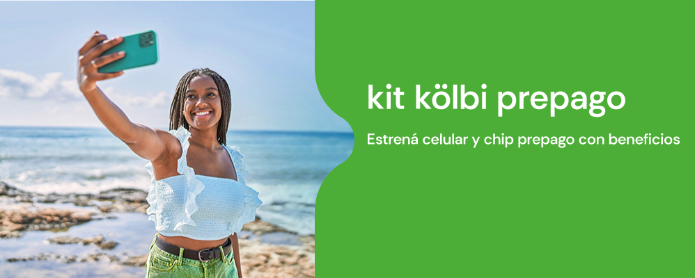 kit kölbi prepago, estrená celular y chip que te da beneficios