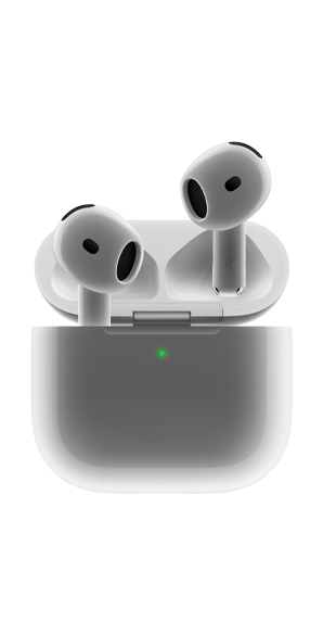Apple AirPods 4 vista frontal abierto