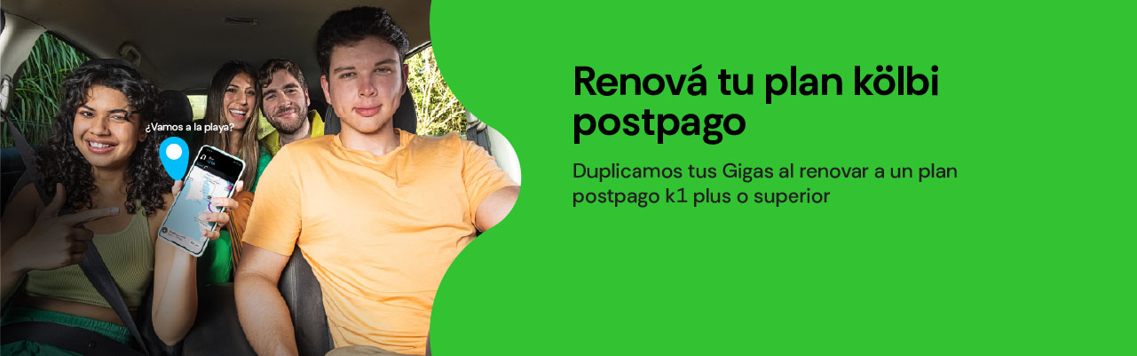 Duplicamos tus Gigas al renovar a un plan k1 plus o superior 