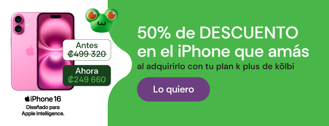 Enamorate del iPhone 16 a 50% de descuento