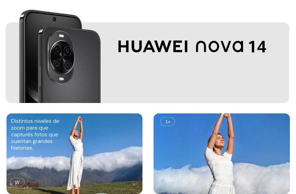 Huawei nova 14, distintos niveles de zoom para que capturés fotos que cuentan grandes historias
