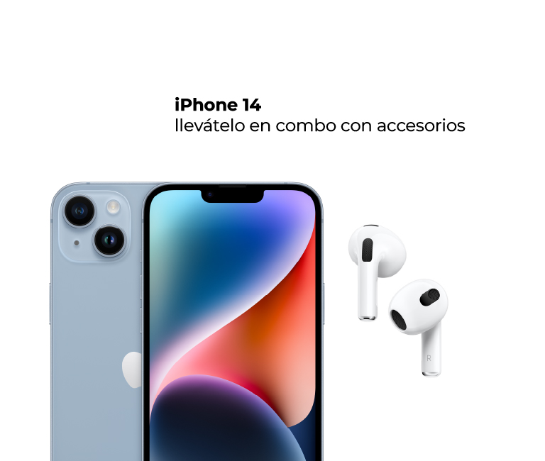 iPhone 14 llevátelo en combo con accesorios