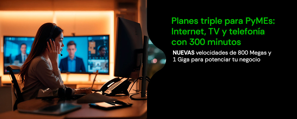 Planes triple para PyMEs: Internet, TV y telefonía
