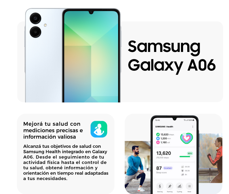 Samsung Galaxy A06: mejorá tu salud con mediciones precisas e información valiosa