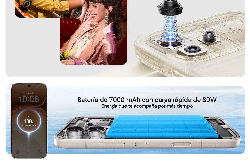 Batería de 7000 mAh con carga rápica de 80W