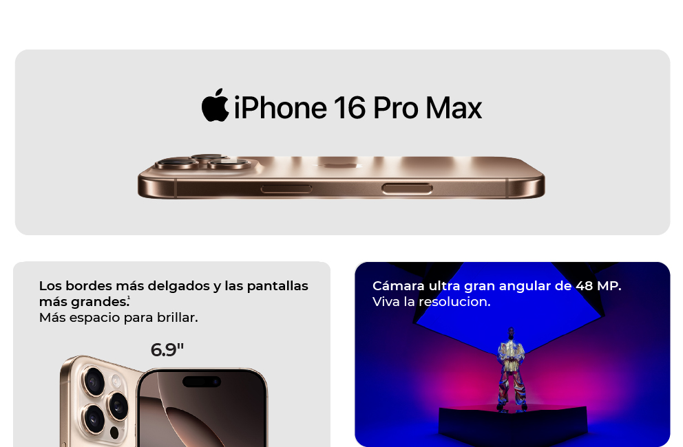 iPhone 16 Pro Max con los bordes más delgados y las pantallas más grandes