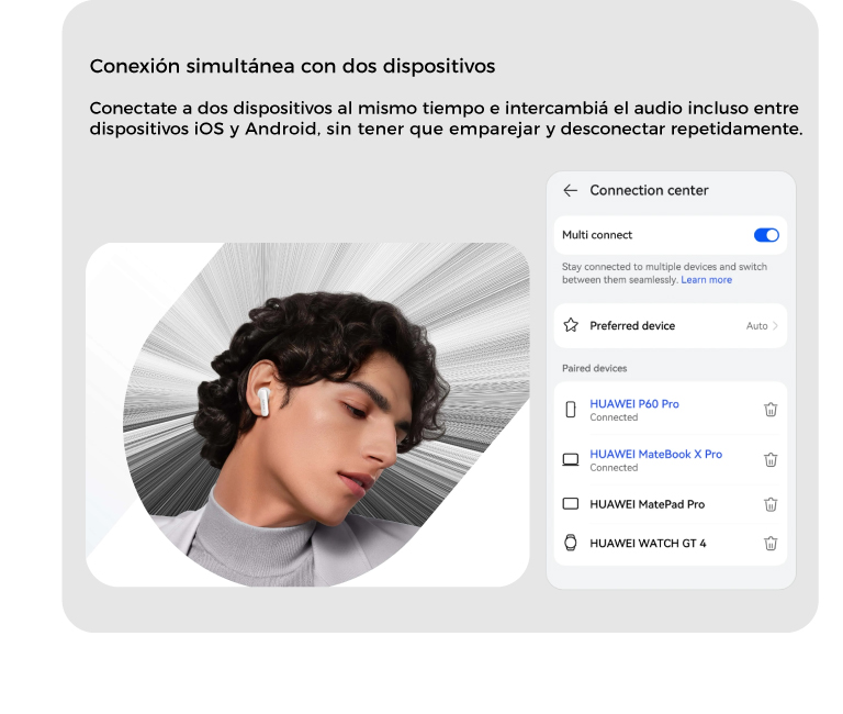 Conexión simultánea con dos dispositivos