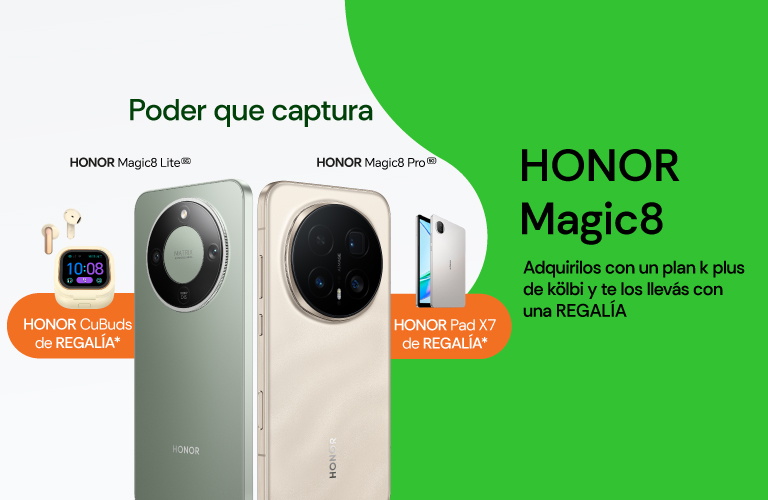HONOR Magic 8, llevátelo con un plan k plus y te damos una regalía
