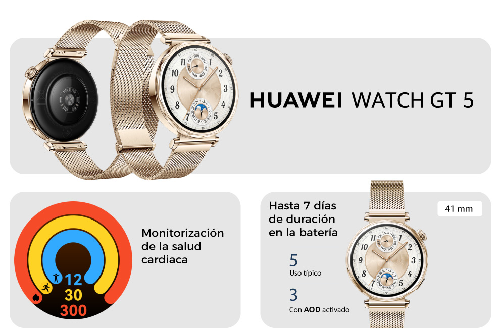 Huawei Watch GT 5: hasta 7 días de duración en la batería